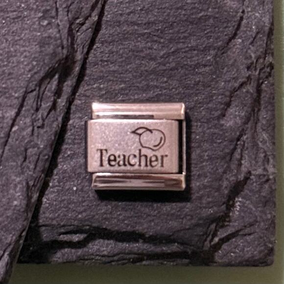 Teacher 🍎 Italian Charm Bracelet Link - Picture 1 of 1